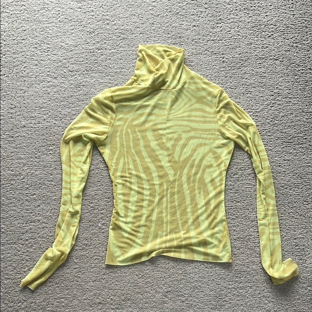 AFRM Yellow Turtleneck Top